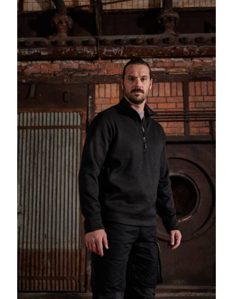 Îmbrăcăminte de lucru pentru bărbați, din fleece tricotat, cu fermoar 1/2 - rezistentă